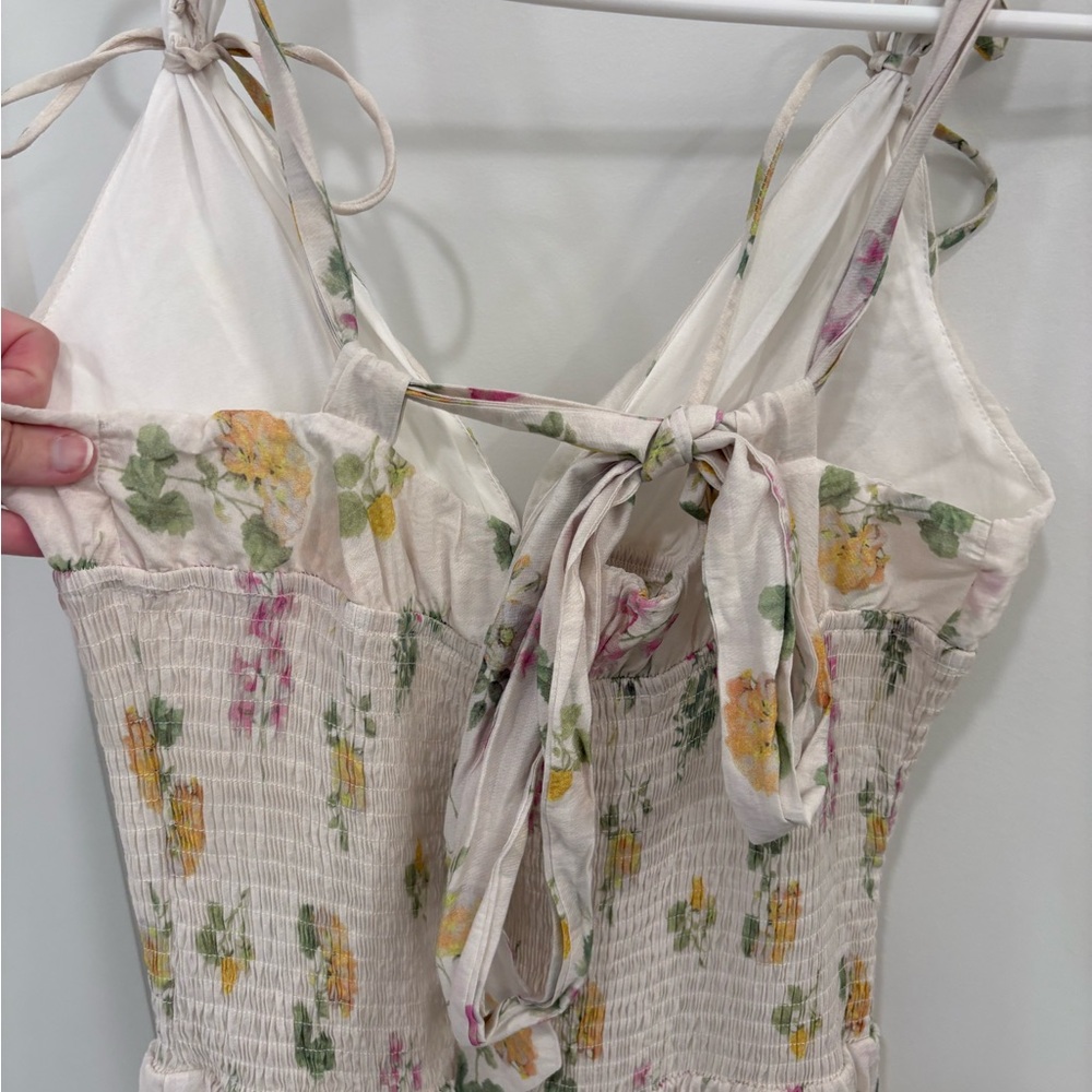 Petal and Pup Reverie Smocked Maxi Dress in Purple Ditzy Floral Size Medium - Picture 9 of 12